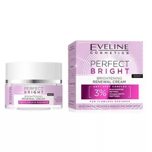 Eveline Cosmetics Perfect Bright rozjaśniający krem ​​odmładzający na noc 50ml