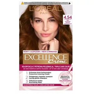 L'Oreal Paris Excellence Creme Farba do włosów 4.54 Brąz mahoniowo-miedziany