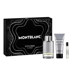 Mont Blanc Explorer Platinum zestaw woda perfumowana spray 100ml + miniatura wody perfumowanej 7.5ml + żel pod prysznic 100ml (M)