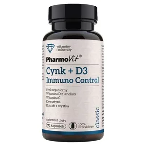 Pharmovit Cynk + D3 Immuno Control suplement diety 90 kapsułek
