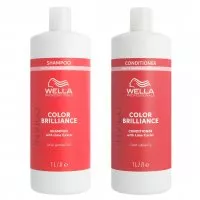 Wella INVIGO Color Brilliance, zestaw XL do włosów farbowanych, włosy cienkie i normalne, szampon + odżywka, 2x1000ml