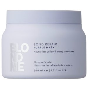 Schwarzkopf BlondMe Bond Repair, maska fioletowa neutralizująca kolor włosów blond, 200ml