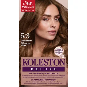 Wella Koleston Deluxe, farba do włosów, Jasny Złocisty Brąz, 5/3, 100ml