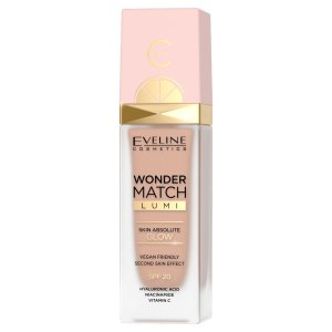 Eveline Wonder Match Lumi, podkład rozświetlający SPF20, 20 Nude, 30ml