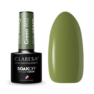 Claresa, Lakier hybrydowy, GREEN 802, 5g