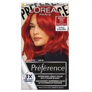 L'Oreal Paris Préférence Vivid Colors, trwała farba do włosów, 8.624 BRIGHT RED