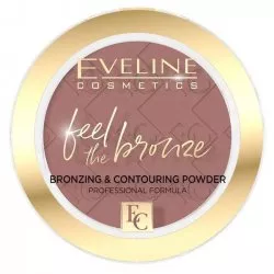 Eveline Feel The Bronze, puder brązujący i kontrujący, 02 Chocolate Cake, 4g