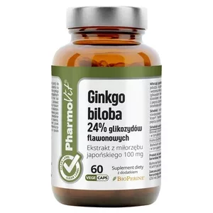 Pharmovit Ginkgo biloba 24% glikozydów flawonowych suplement diety 60 kapsułek