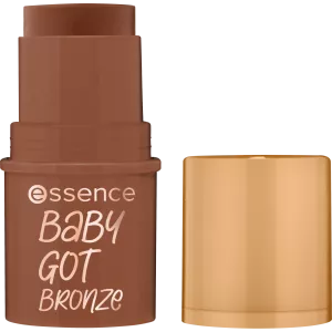 Essence Baby Got Bronze Bronzing Stick, bronzer w sztyfcie dający efekt opalonej cery, 40 - hazelnut hug, 5.5g