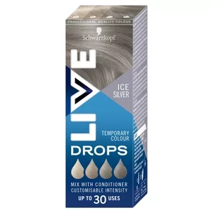 Schwarzkopf Live Drops krople do nietrwałej koloryzacji włosów Ice Silver 30ml