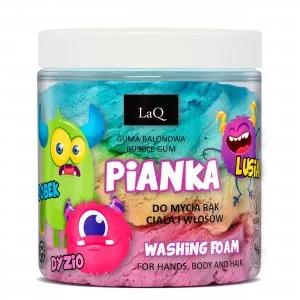 LaQ Bobek Dyzio Lusia, 3-kolorowa pianka do mycia rąk ciała i włosów dla dzieci, 100g