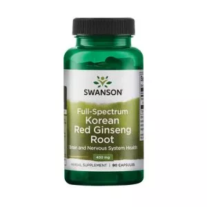 Swanson Full Spectrum Korean Red Ginseng Root, korzeń czerwonego żeńszenia koreańskiego, 400mg, 90kaps, ref.SW1136