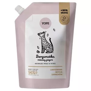 Yope, mydło w płynie, bergamotka różowy pieprz, 600ml refill
