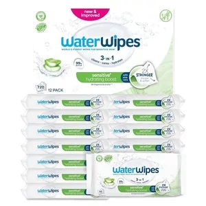 WaterWipes Sensitive+ Nawilżający Zastrzyk chusteczki łagodzące z aloesem 12x60szt.