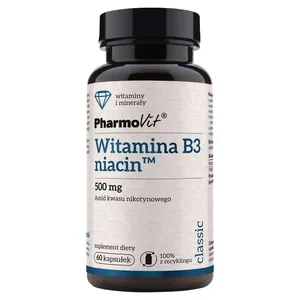 Pharmovit Witamina B3 niacin™ 500 mg suplement diety 60 kapsułek
