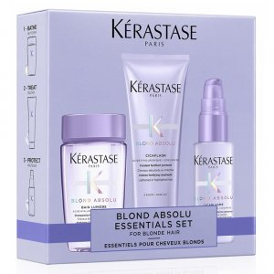 Kerastase Blond Absolu Discovery, zestaw do włosów blond, travel size
