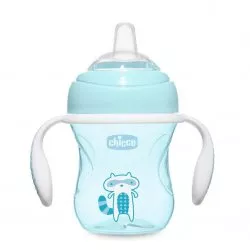 Chicco Transition Cup pierwszy kubek treningowy z miękkim ustnikiem dla dzieci 4m+ Boy 200ml