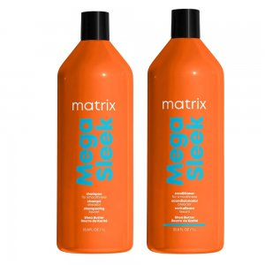 Matrix Mega Sleek, zestaw XL wygładzający włosy, szampon + odżywka