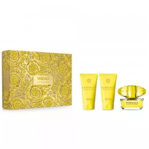Versace Yellow Diamond zestaw woda toaletowa spray 50ml + żel pod prysznic 50ml + balsam do ciała 50ml (W)