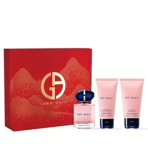 Giorgio Armani My Way zestaw woda perfumowana spray 50ml + żel pod prysznic 50ml + balsam do ciała 50ml (W)