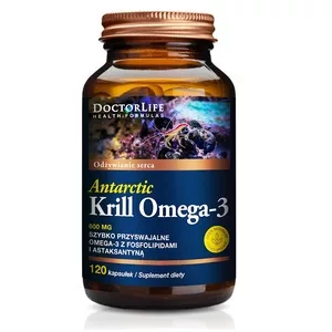 Doctor Life Antarctic Krill Omega-3 szybko przyswajalne omega-3 z fosfolipidami i astaksantyną suplement diety 120 kapsułek