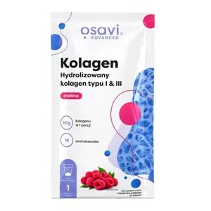 Osavi Kolagen Hydrolizowany typu I & III suplement diety Malina 22g