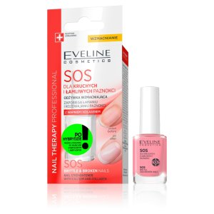 Eveline Nail Therapy Professional, odżywka wzmacniająca dla kruchych i łamliwych paznokci, s.o.s., 12ml