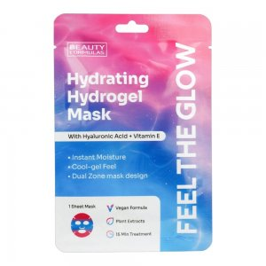 Beauty Formulas Hydrating Hydrogel Mask hydrożelowa maska nawilżająca z kwasem hialuronowym i witaminą E 1szt.