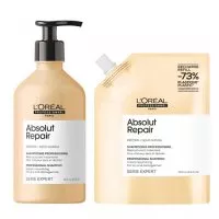 Loreal Absolut Repair, zestaw szampon wzmacniający strukturę włosów 500ml + refill 500ml