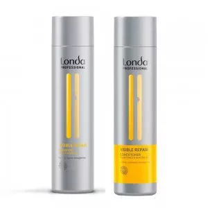 Londa Visible Repair, zestaw odbudowujący do włosów zniszczonych, szampon + odżywka