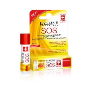 Eveline S.O.S., odżywczo-regenerujący balsam do ust