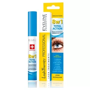Eveline Lash Therapy Professional, skoncentrowane serum do rzęs 8w1, total action, 10ml