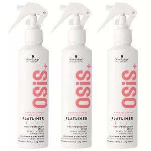 Schwarzkopf OSIS+ Flatliner, termoochronne serum prostujące w sprayu, wielopak, 3x200ml