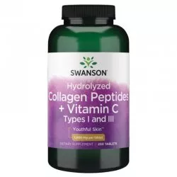Swanson Hydrolizowany kolagen I i III + C 250tab
