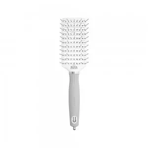 Olivia Garden Expert Care Vent, szczotka do suszenia i rozczesywania włosów, Nylon Bristles White&Grey M