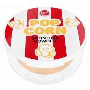 Bell Popcorn, satynowy, prasowany puder do twarzy, 001, 10g