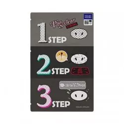 Holika Holika Pig Clear 3-step Kit Strong, plastry oczyszczające na nos
