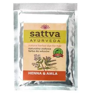 Sattva Natural Herbal Dye for Hair naturalna ziołowa farba do włosów Henna & Amla 10g