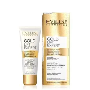 Eveline Gold Lift Expert, luksusowy krem-serum na twarz, szyję i dekolt, 40ml
