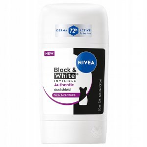 Nivea Black & White Invisible Authentic antyperspirant w sztyfcie 50ml (W)