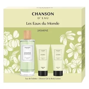 Coty Chanson D'Eau Jasmine zestaw woda toaletowa spray 100ml + żel pod prysznic 50ml + balsam do ciała 50ml (W)