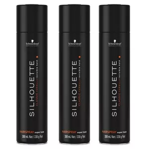 Schwarzkopf Silhouette, bardzo mocno utrwalający lakier do włosów, wielopak, 3x300ml