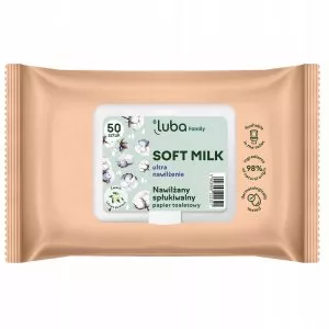 Luba Family Soft Milk nawilżany papier toaletowy 50szt