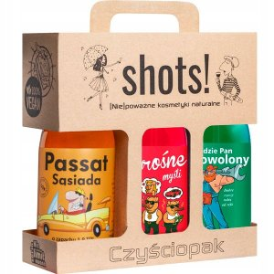 LaQ Shots!, czyściopak męski Passat sąsiada/Sprośne myśli/Będzie pan zadowolony, 3x500ml