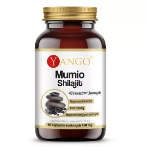 Yango Mumio Shilajit 40% kwasów fulwowych suplement diety 90 kapsułek