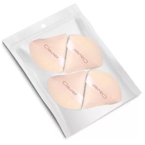 Clavier Trójkątny puszek do pudru Beżowy 4szt