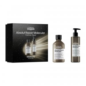Loreal Absolut Repair Molecular Duo, zestaw prezentowy do pielęgnacji włosów zniszczonych, szampon + serum
