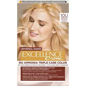 L'Oreal Paris Excellence Creme Universal Nudes, Trwała Farba do włosów, 10U Uniwersalny Bardzo Bardzo Jasny Blond