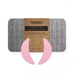 Mohani Wielorazowe silikonowe płatki na bruzdy nosowo-wargowe Różowe