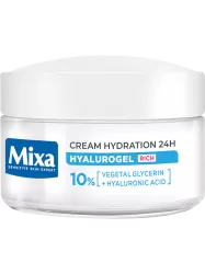 Mixa Hyalurogel, bogaty krem intensywnie nawilżający 24h, 50ml